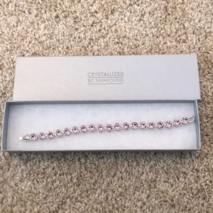 Pink Swarovski Crystal Bracelet